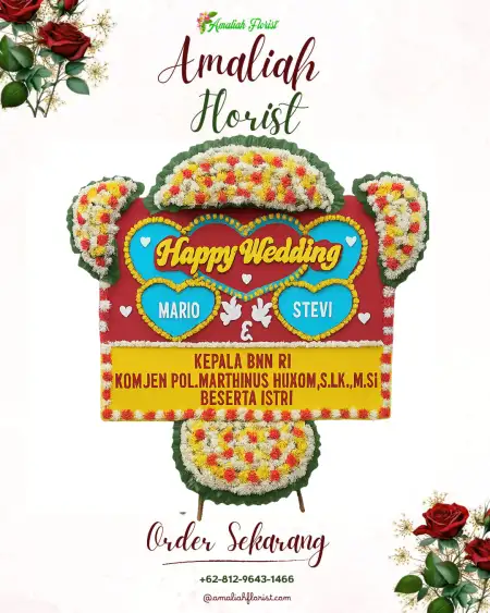 Papan Bunga Pernikahan Boro